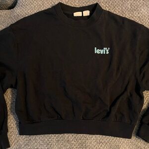 Levi's cropped sweater with rainbow design back